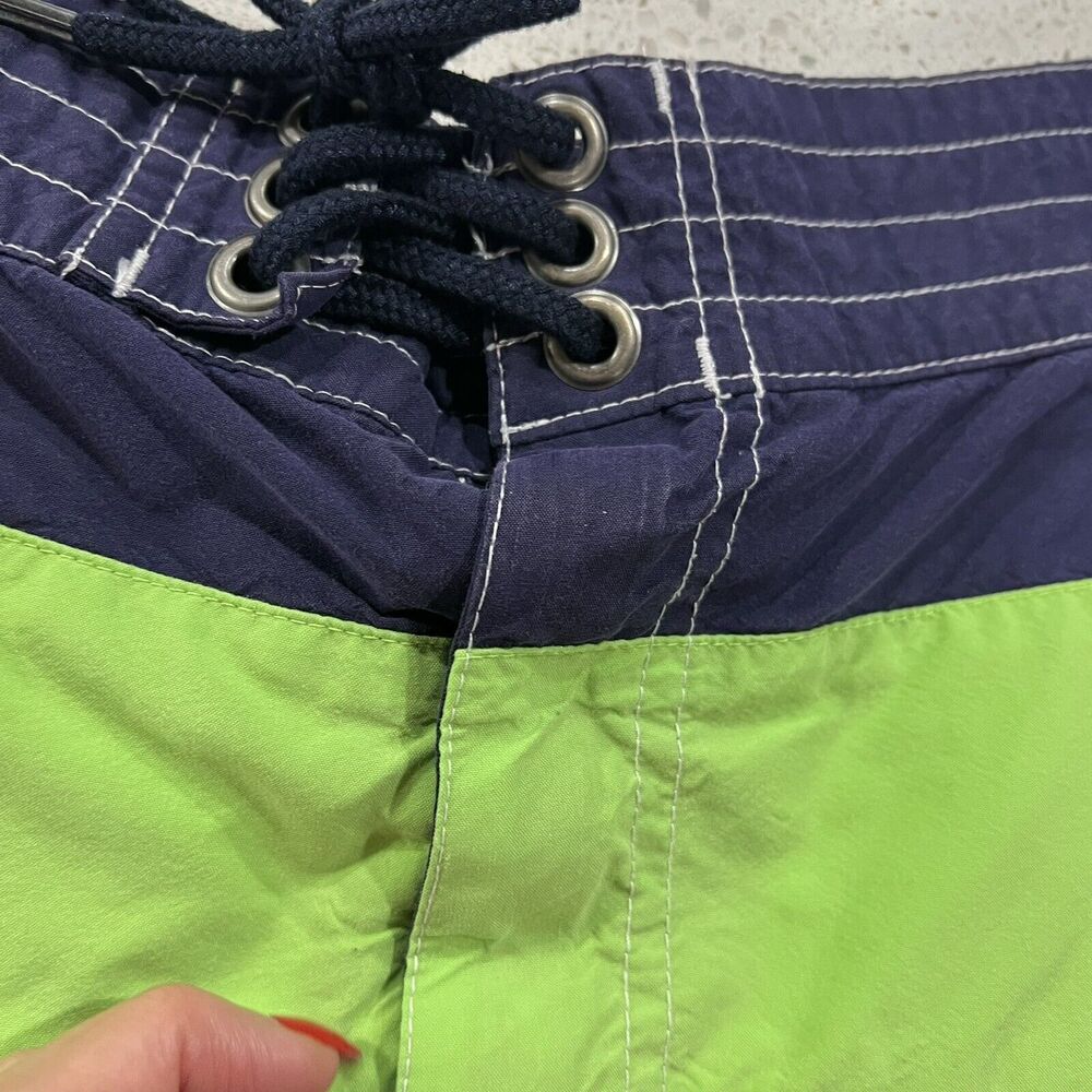 Vintage Polo Ralph Lauren Size M Board Shorts Big Pony Swim Trunks Blue RL PRL - Picture 5 of 13